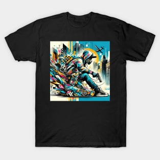 Urban Pulse: Vibrant Graffiti Fusion T-Shirt